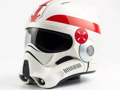 Futuristic White Helmet model pack Low-poly 3D model