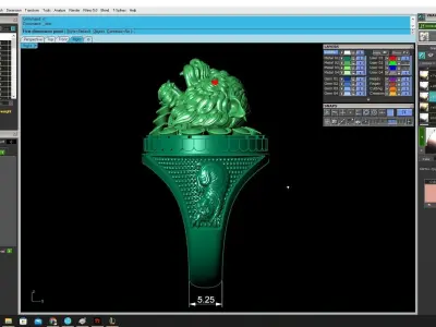 Luxury Lion Head Ring for Men  3699 3D print model