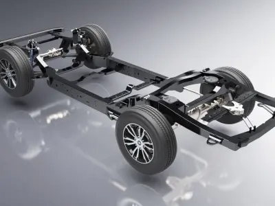 Toyota Land Cruiser Prado Chassis system 3D model