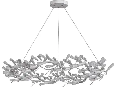  Kotta Twelve Light Cut Crystal Pendant Chandelier 3D model