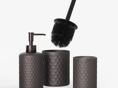 zccz Bathroom Accessory Set 3D model