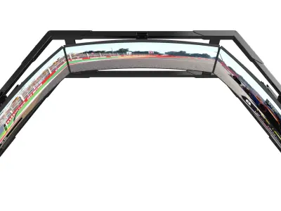 RSeat TX60 TV Stands Triple Screen 3D model