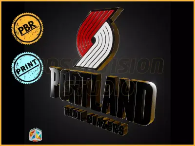 New Portland Trail Blazers logo - Cinematic - 3D print 3D model