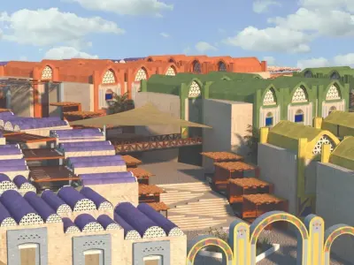 Touristic Nubian Complex 3D model