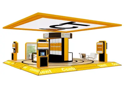  Booth Exhibition Stand a416a 3D model