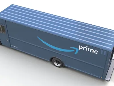 Amazon boxvan Low-poly 3D model