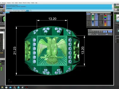 Luxury Eagle Ring Jewelry 3D Model  3648 3D print model