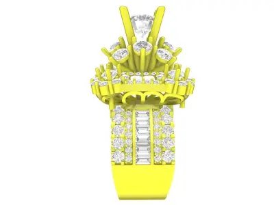 7664 luxury diamond hongkong women fashion ring 3D print model