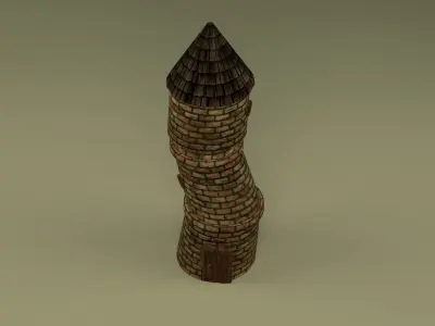 Tower Of Mage Low-poly 3D model