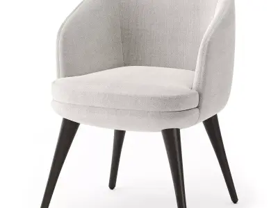 Elegant Beige Accent Chair 3D model