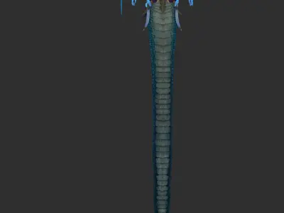 a monster of a snake Low-poly 3D model