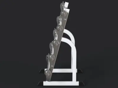Barbell Rack 3D model