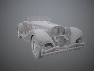 retro car 3D model by oleksii-panasiuk