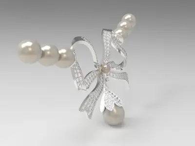 luxury woman pearl stl 3dm  pendant pp0005 3D print model