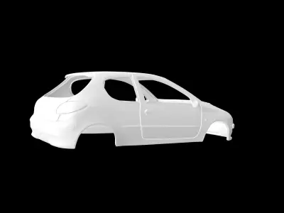 Peugeot 206 3p 3D print model
