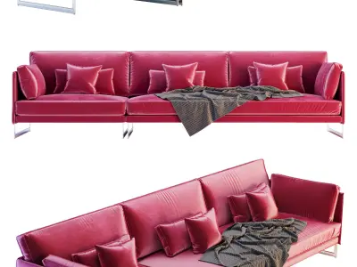 Saba Italia - Livingston Three Seater Sofa 3D model