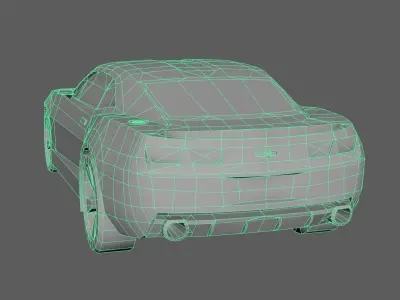 Chevrolet Camaro low poly Low-poly 3D model