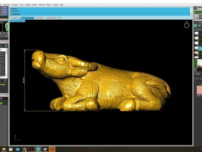 Alligator Lucky Sculpture 3D Model  3960 3D print model