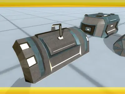 Sci-Fi Chest Pack Free low-poly 3D model