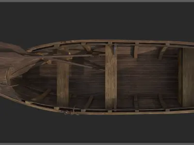 Wooden Boat  3D model