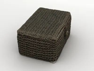 Decorative Wicker Basket 3D model