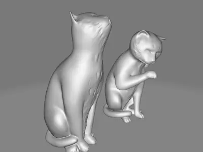 Black Mears Non-skid Bookends Animal 3D model