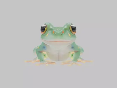 Magical Fantasy Frog Low-poly 3D model
