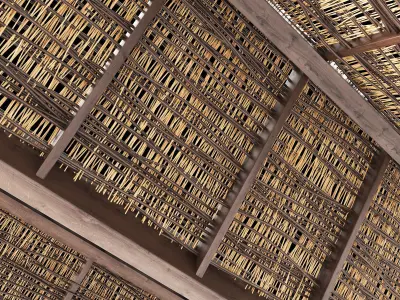 Ceiling branch canopy decor n1 3D model