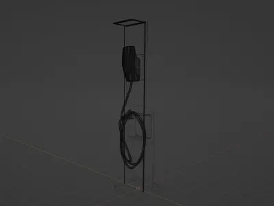 3D Model charger stand electric car for home or building 3D model