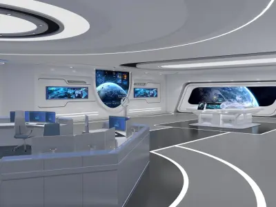 Technology space Exhibition Hall 3D model