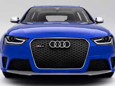 Audi RS4 Avant 2013 Low-poly 3D model