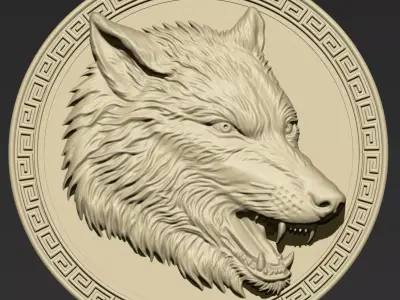 Wolf Head A12 3D print model
