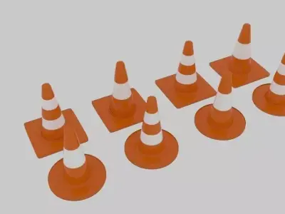 Traffic Cone Pack 3D model