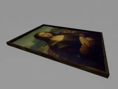 Mona Lisa Low-poly 3D model