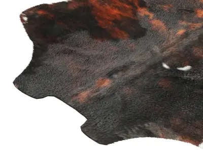 Tricolor Cowhide Rug B5893 3D model