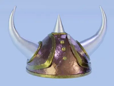 viking helmet  Low-poly 3D model
