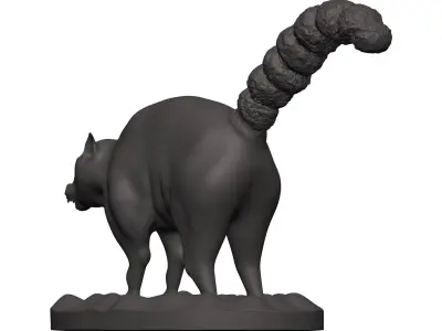 Lemur squirrel figurine 3D model