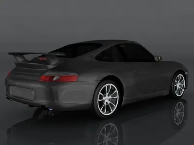 Porsche 911 GT3 996 Low-poly 3D model
