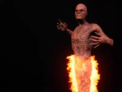 Hell ifrit slayer low-poly game engine ready 3D model Low-poly 3D model