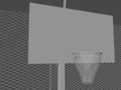 basketball playground model Low-poly 3D model
