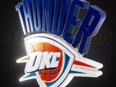 Oklahoma City Thunder logo - Cinematic - 3D print 3D model