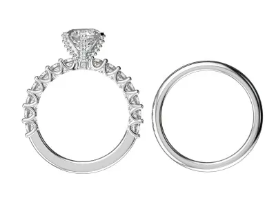 Ring engagement and wedding and anniversary 3D print model