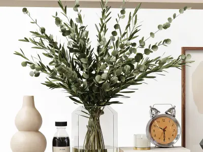 Decorative Set 203 Low-poly 3D model