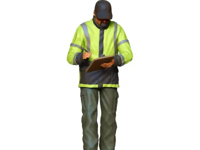 N6 Traffic Police with Clipboard 3D print model