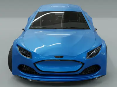 Generic 4 door electric Sports Car 3D model