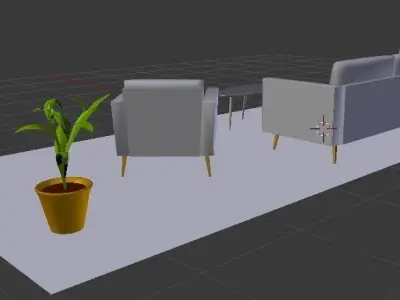 Modern Sofa 3D model 3
