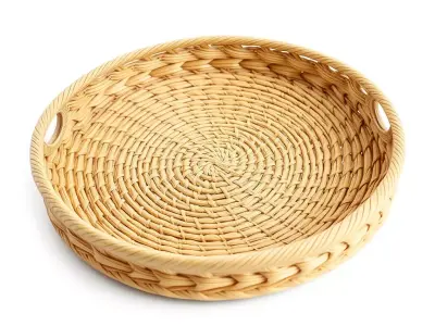 Wicker Basket Tray D Model Pack Low-poly 3D model