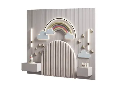 Kids wall panell 4 3D model