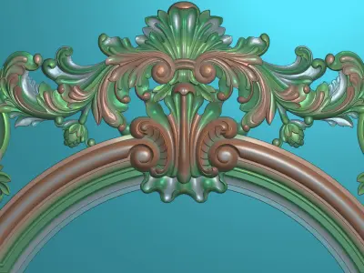 3d neoclassical door 3D print model buy