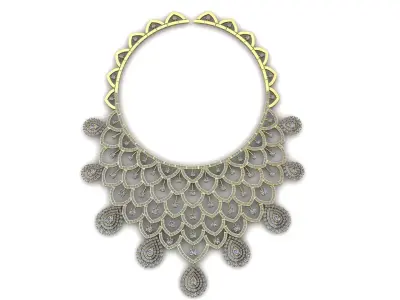 Diamond Necklace D1 3D print model